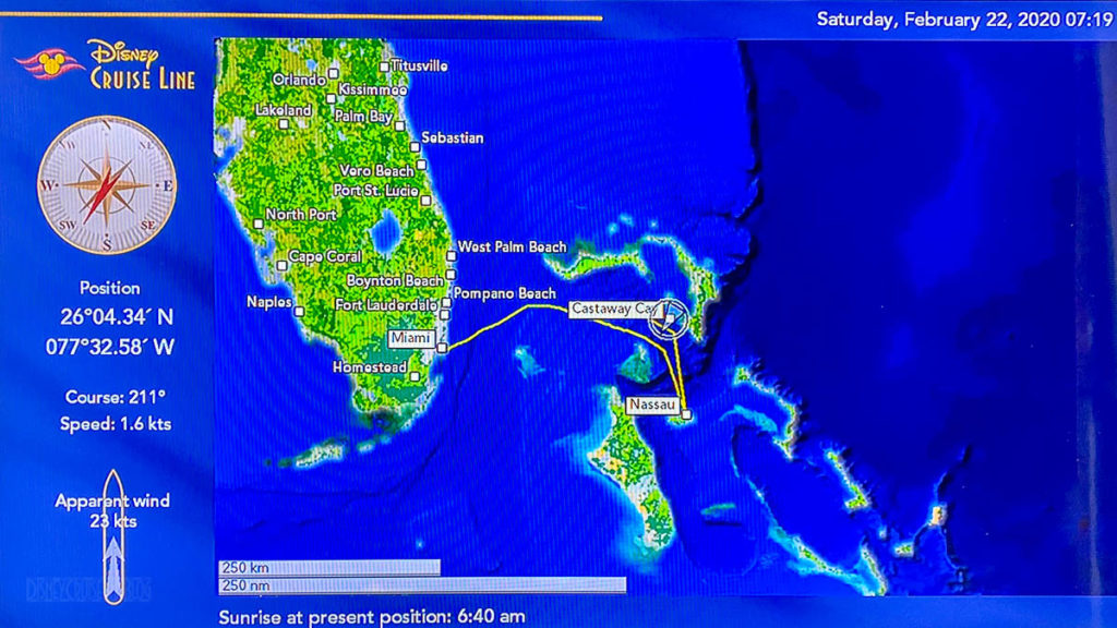 Stateroom TV Map Day 3 Magic Castaway Cay 20200222