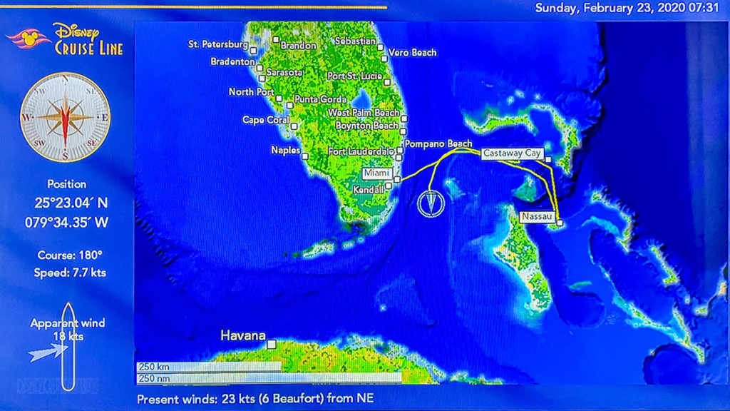Stateroom TV Map Day 4 Sea 20200225