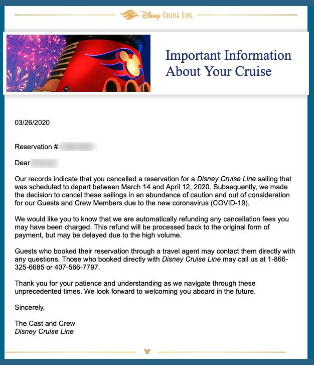 DCL Email Cancelled Fees 20200326