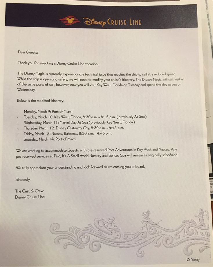 DCL Magic Itinerary Change Letter 20200309
