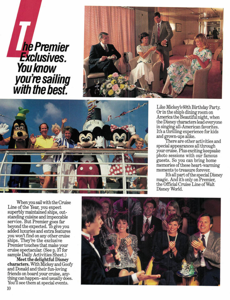 Premier Cruise Line Booklet 1989 Pg 10