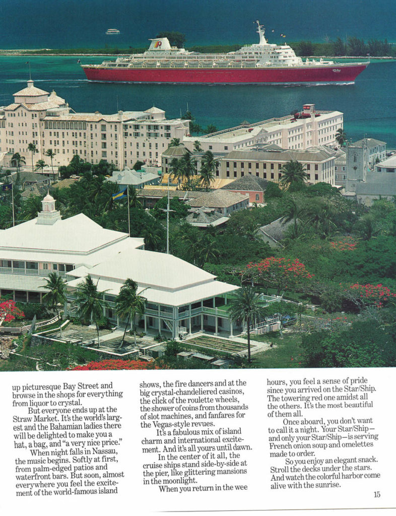 Premier Cruise Line Booklet 1989 Pg 15