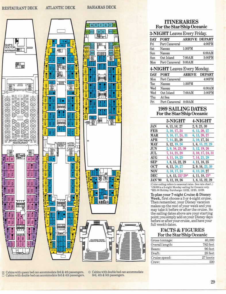 Premier Cruise Line Booklet 1989 Pg 29