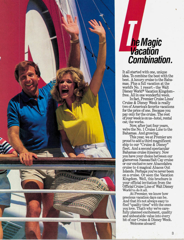 Premier Cruise Line Booklet 1989 Pg 3