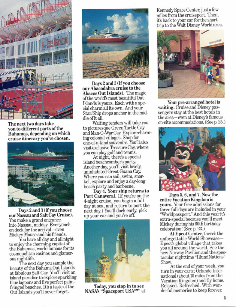 Premier Cruise Line Booklet 1989 Pg 5