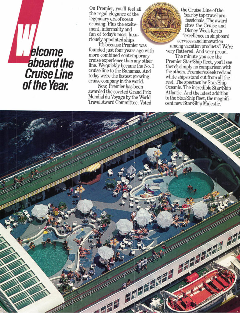 Premier Cruise Line Booklet 1989 Pg 6