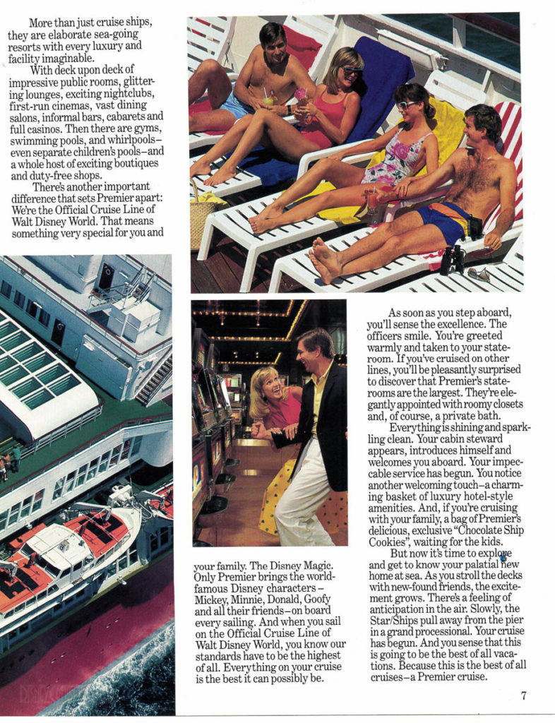 Premier Cruise Line Booklet 1989 Pg 7