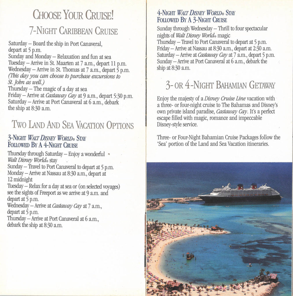 DCL 2000 2002 Cruise Vacations Promotional Video Brochure 08