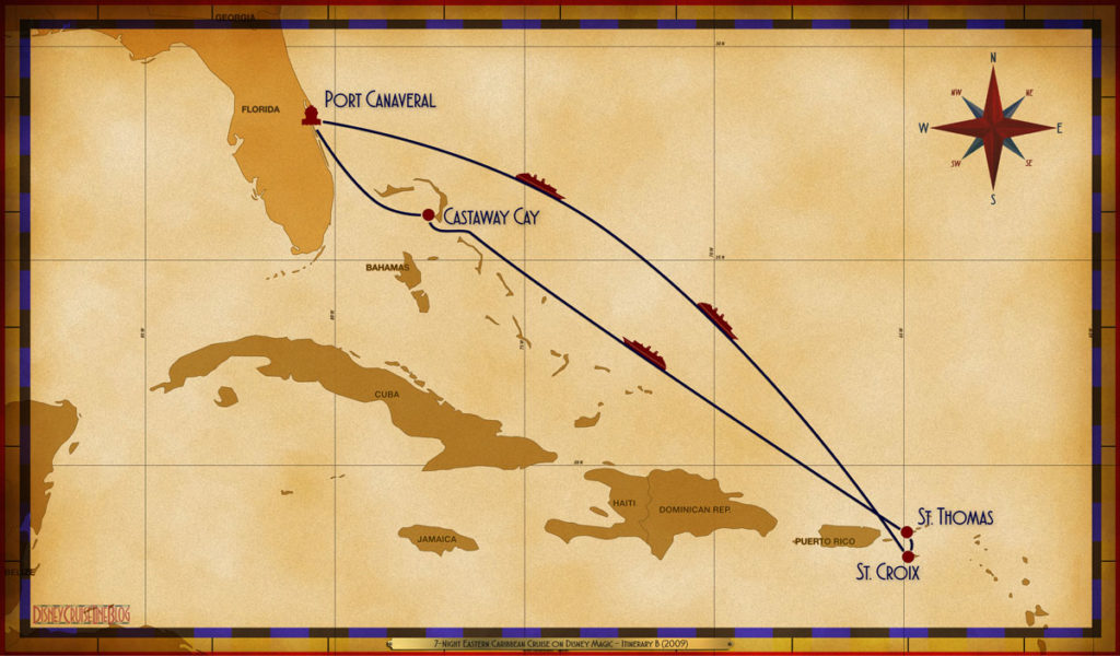 Map Magic 7 Night Eastern Caribbean PCV SEA SEA FRD STT SEA GOC