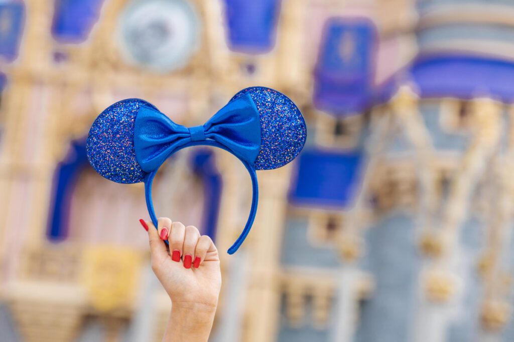 Minnie Mouse Ear Headband – Wishes Come True Blue 2