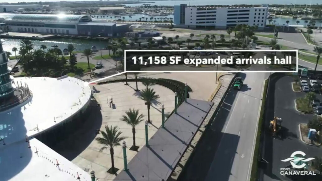 Port Canaveral CT8 Drone Expanded Arrival Hall