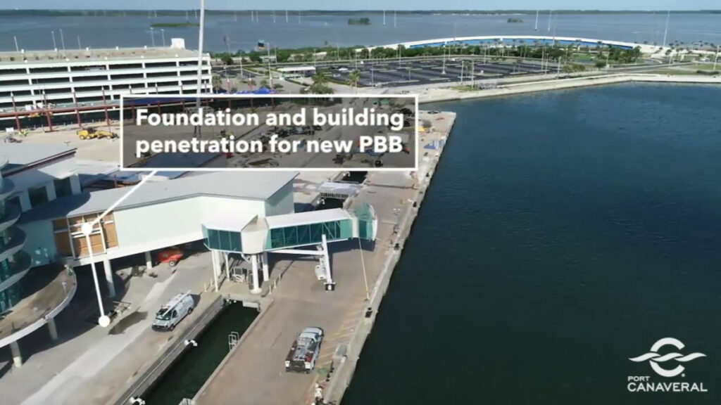 Port Canaveral CT8 Drone Passenger Boarding Bridge New Foundation