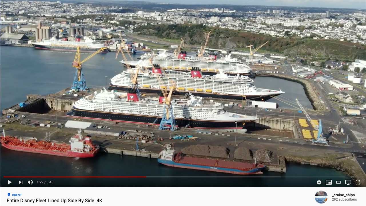 YouTube Cruise Ships Disney Fleet Brest France
