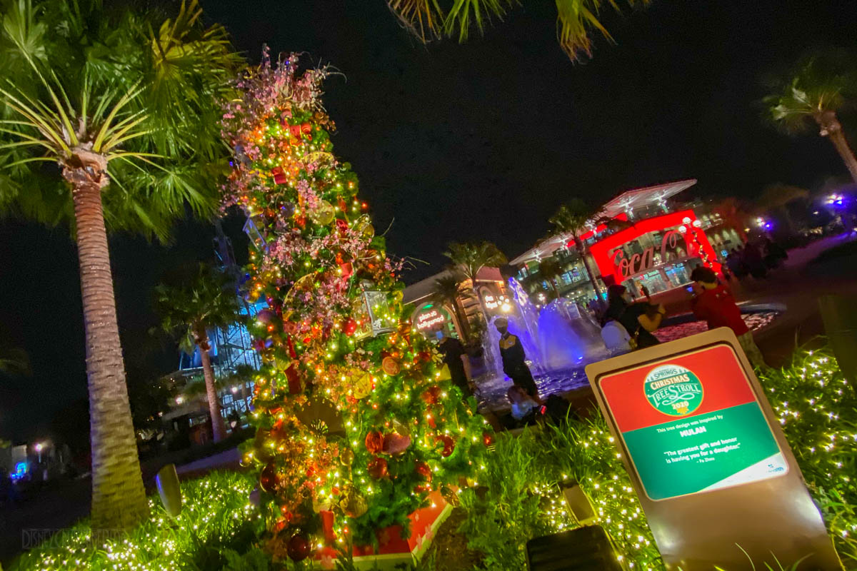 Disney Springs Christmas Tree Stroll 2020 • The Disney Cruise Line Blog