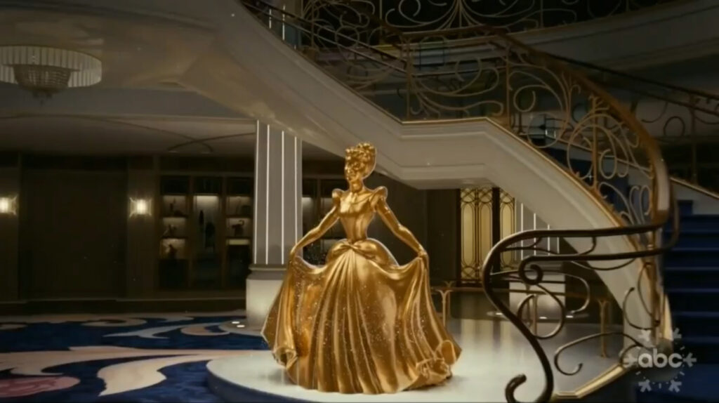 Disney Wish Atrium Statue Cinderella 1