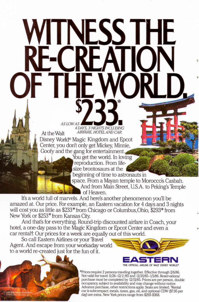 Premier Cruise Lines Walt Disney World 1985 Advertisement 5