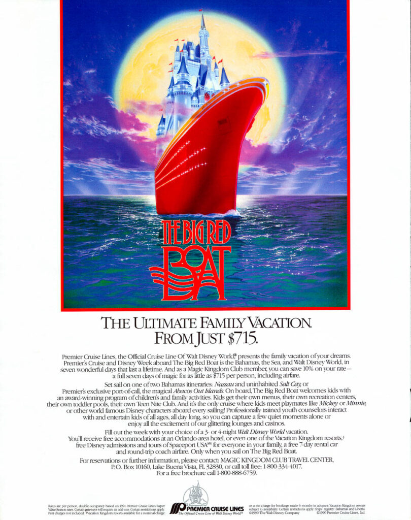 Disney Files 1991 Big Red Boat Ad