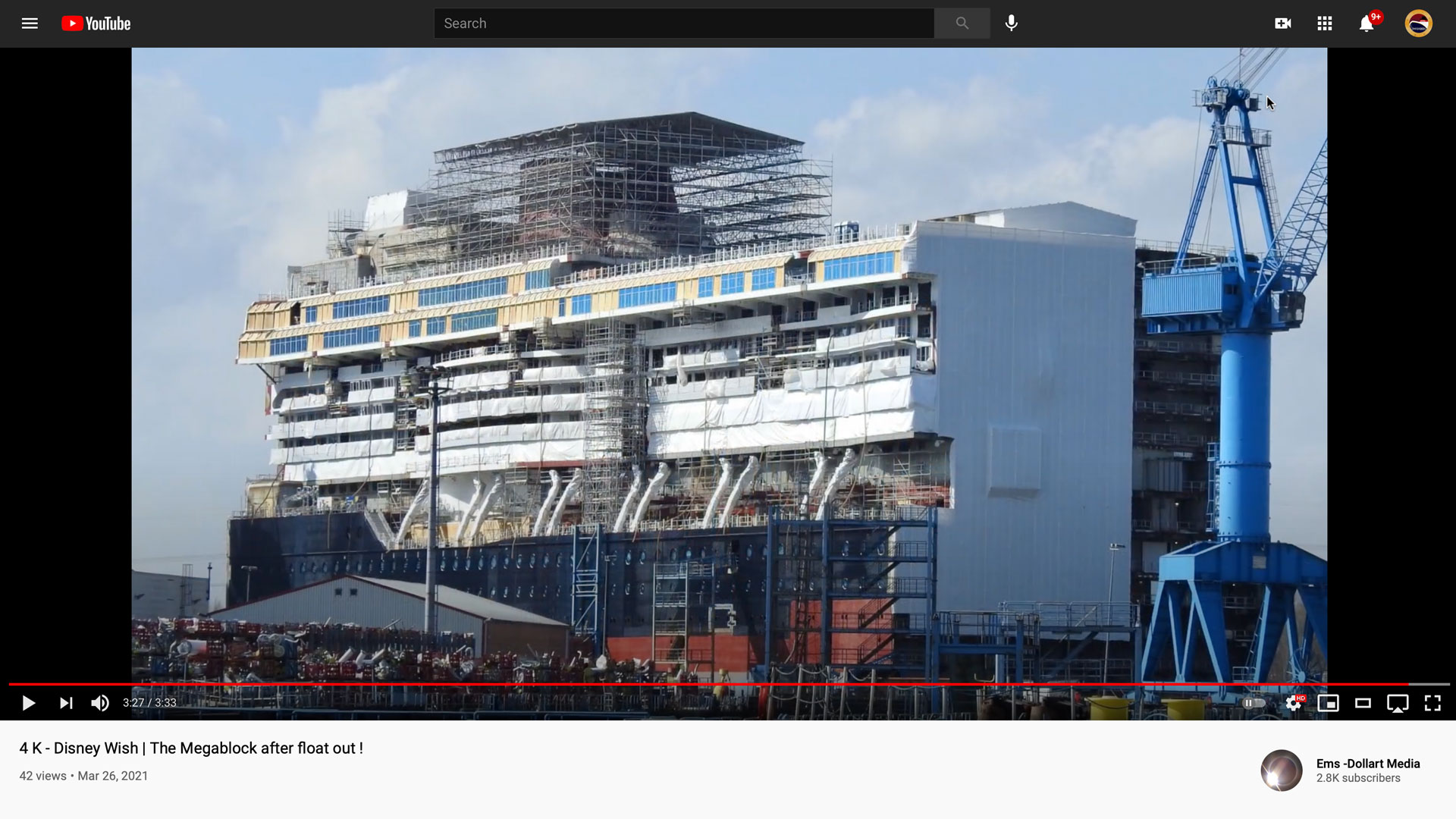 Niet doen Civiel Wolk VIDEO: A Daytime Look at the Disney Wish Megablock Meyer Werft – March 26,  2021 • The Disney Cruise Line Blog