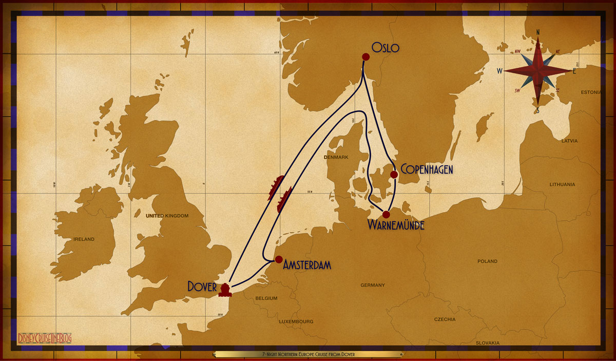 disney cruise itinerary europe
