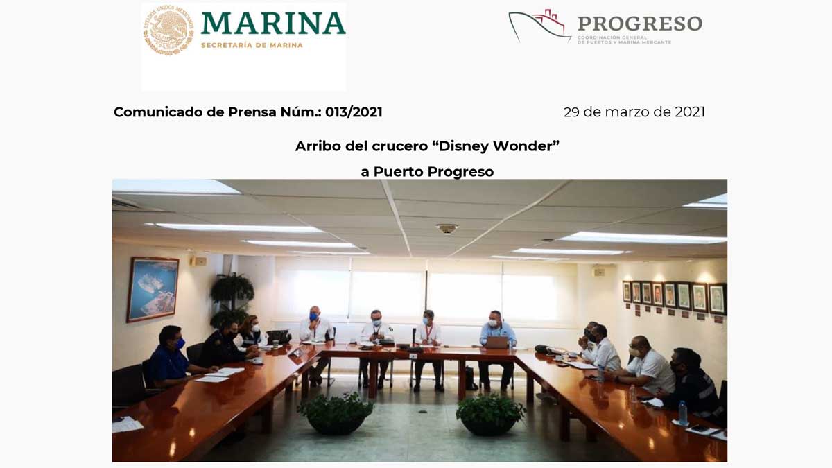 Disney Wonder Port Progreso 20210329