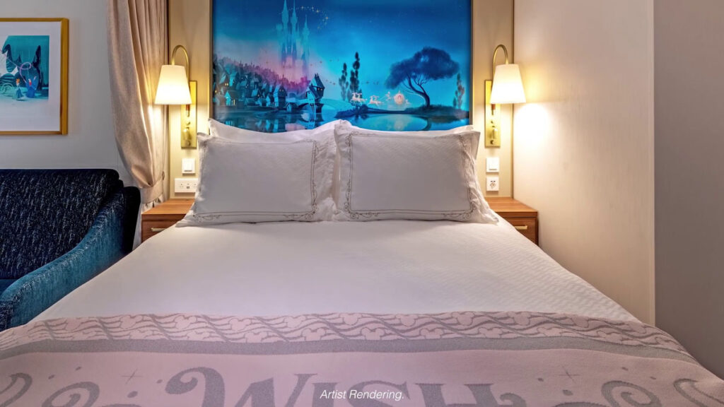 DCL Disney Wish Staterooms Bed Mural