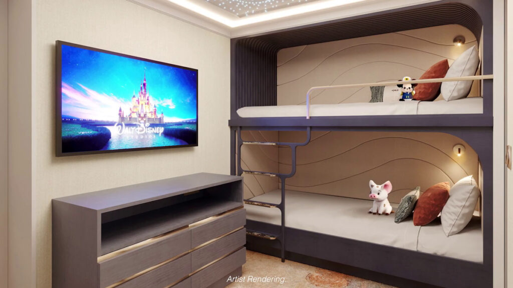 DCL Disney Wish Staterooms Concierge Tower Suite Kids Bunk Beds