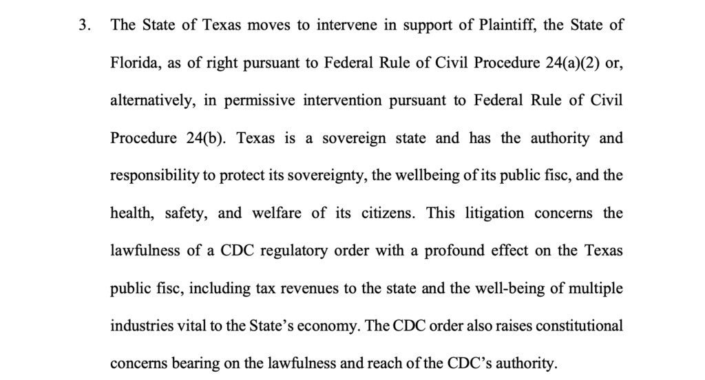 FL Vs HHS CDC Complaint CSO Texas 20210505