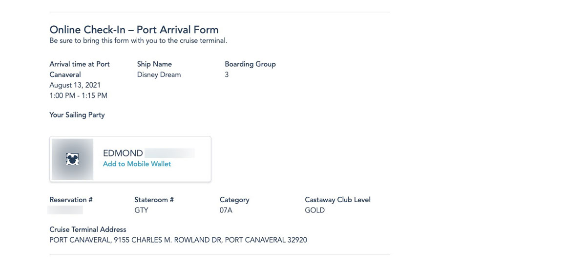 A First Look At Disney Cruise Line s Revised Online Check In Process 