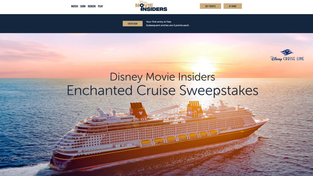 Disney Movie Insiders Enchanted Cruise Sweepstakes