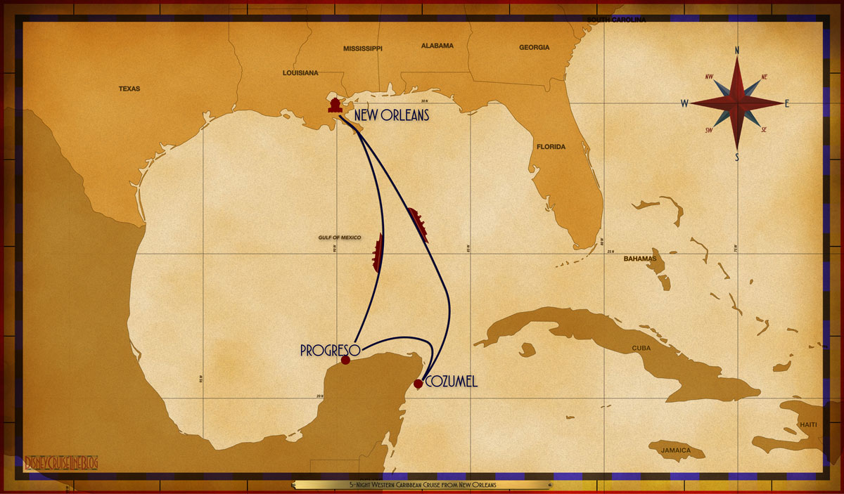 Map Magic 5 Night Western Caribbean MSY SEA CZM PGO SEA