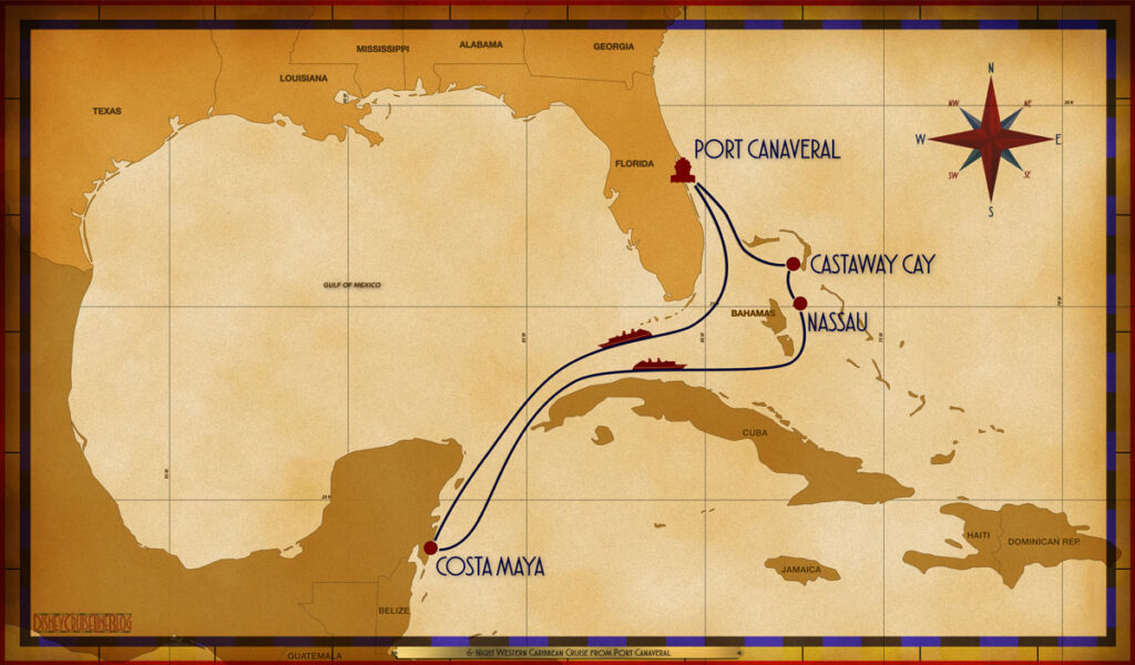Map Fantasy 6 Night Western Caribbean PCV SEA CTM SEA NAS GOC