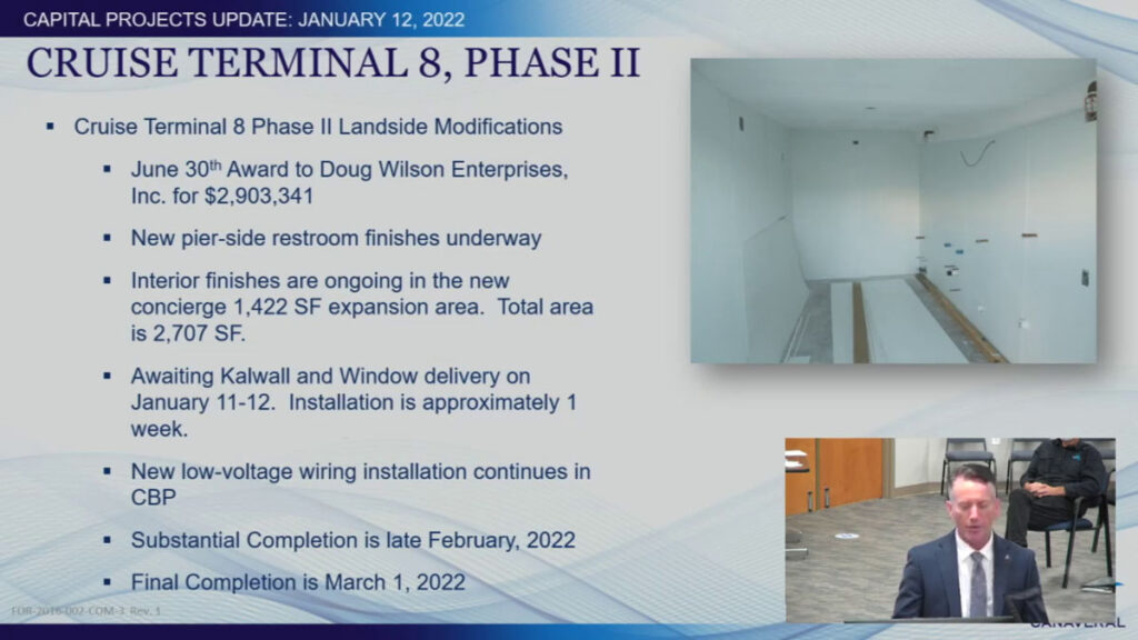 Port Canaveral CT8 DCL Phase II Renovation Update 4