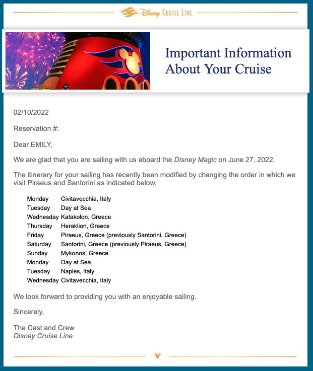 DCL Email Magic 20220627 Itinerary Port Order Change 20220210