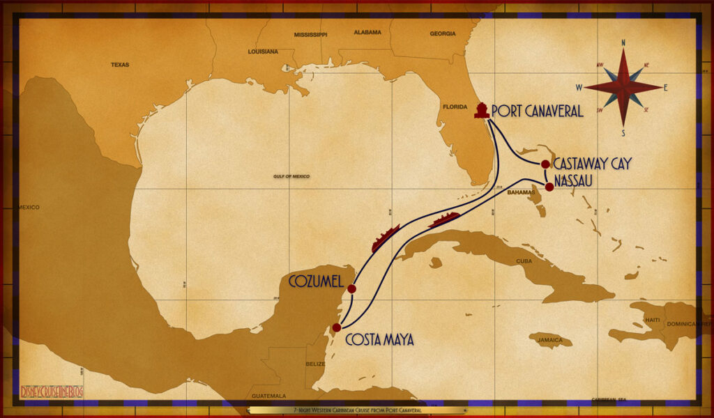Map Fantasy 7 Night Western Caribbean PCV GOC NAS SEA CTM CZM SEA