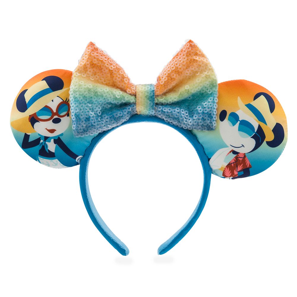 ShopDisney DCL Mickey Minnie Sequinted Bow Ear Headband 2022 1