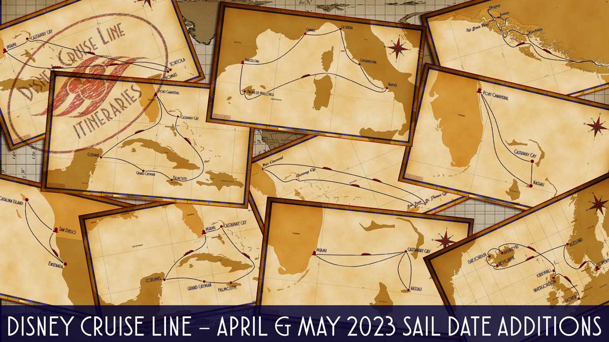 DCL Itinerary Release April May 2023 Quiet Additions