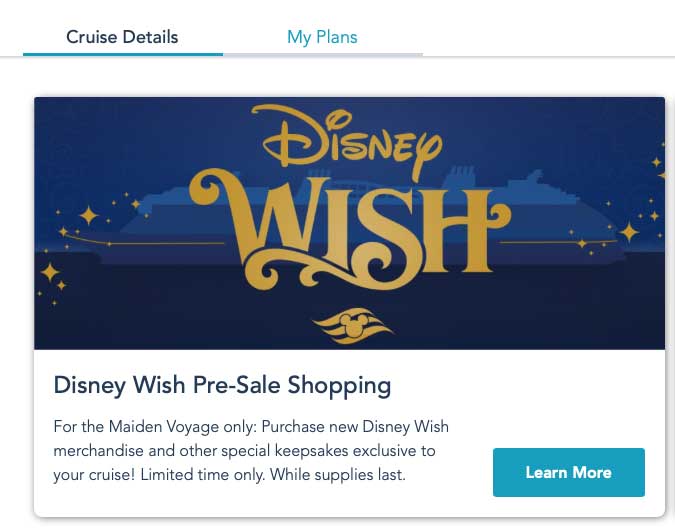 DCL Wish Maiden Reservation Pre Sale Shopping