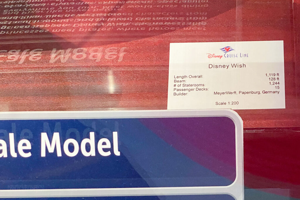 DHS Disney Wish Exhibit Scale Model