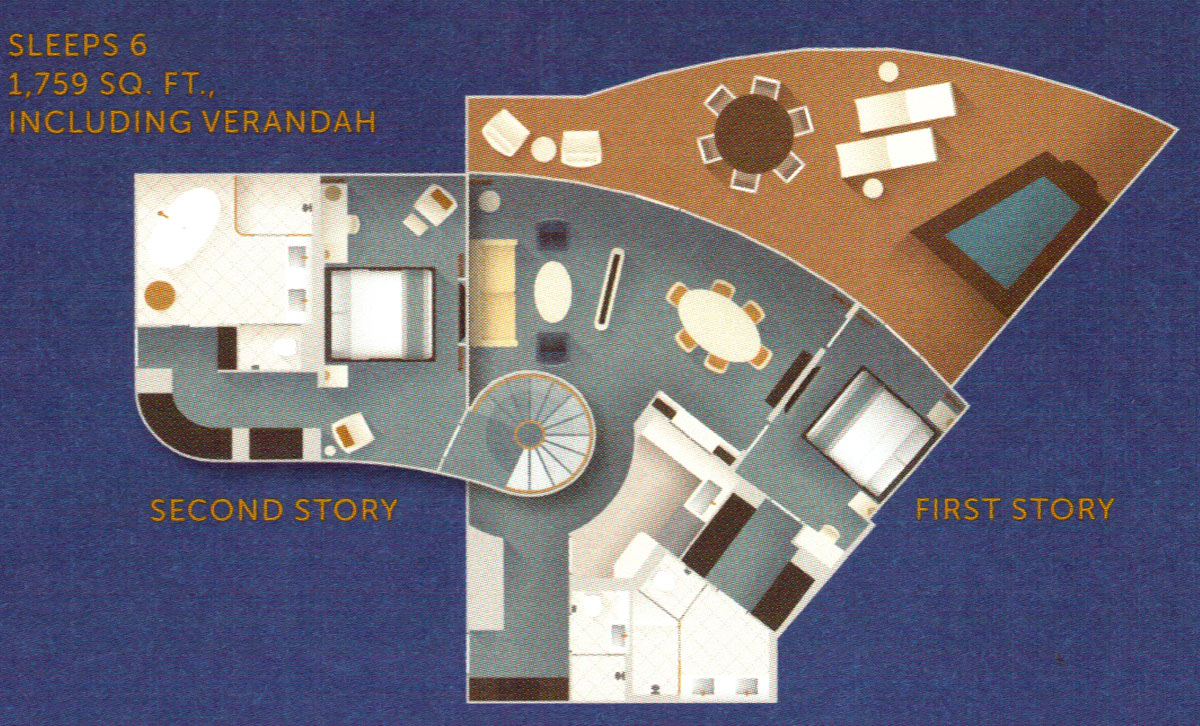 Concierge 2-Story Royal Suite with Verandah Diagram