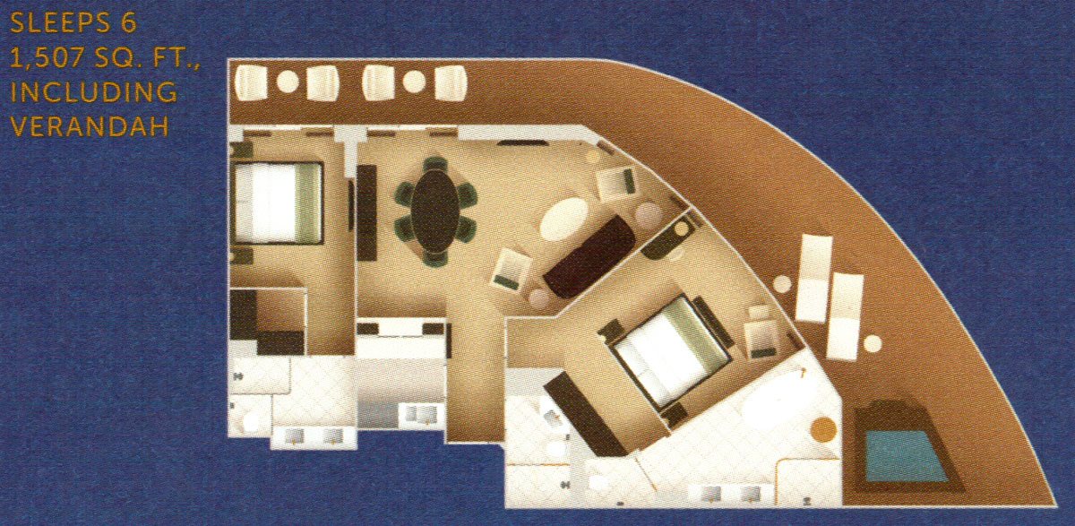 Concierge Royal Suite with Verandah - Accessible Diagram