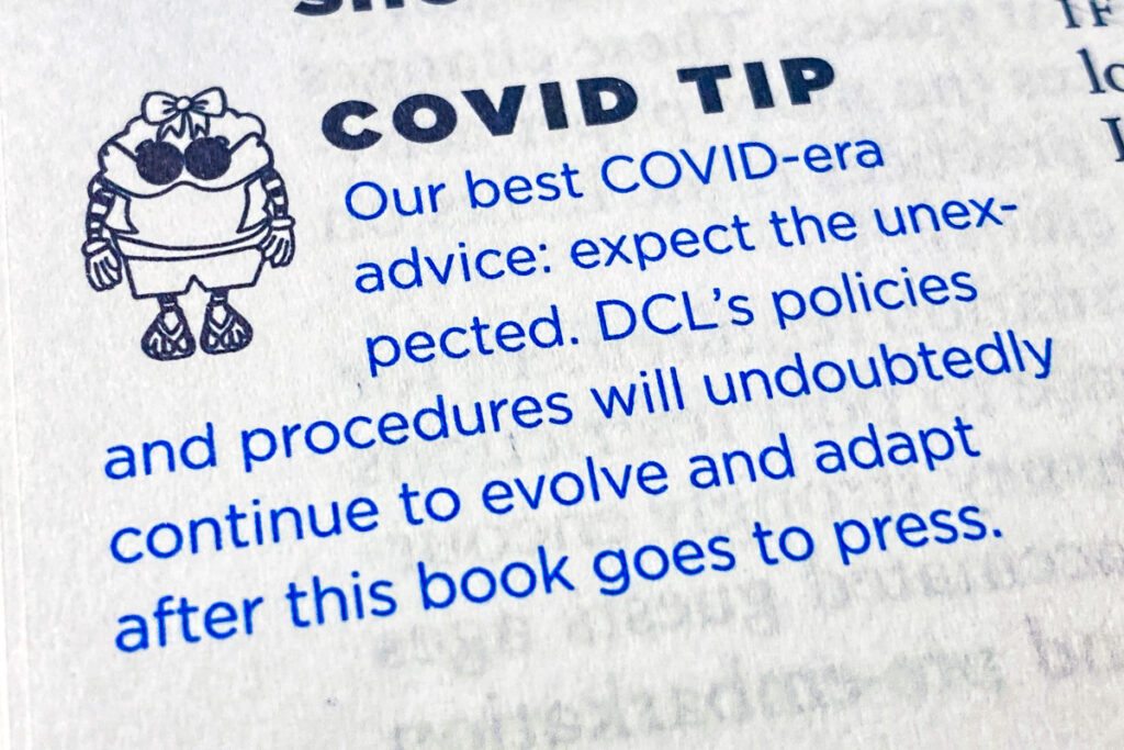 Unofficial Guide DCL 2022 Covid Tip