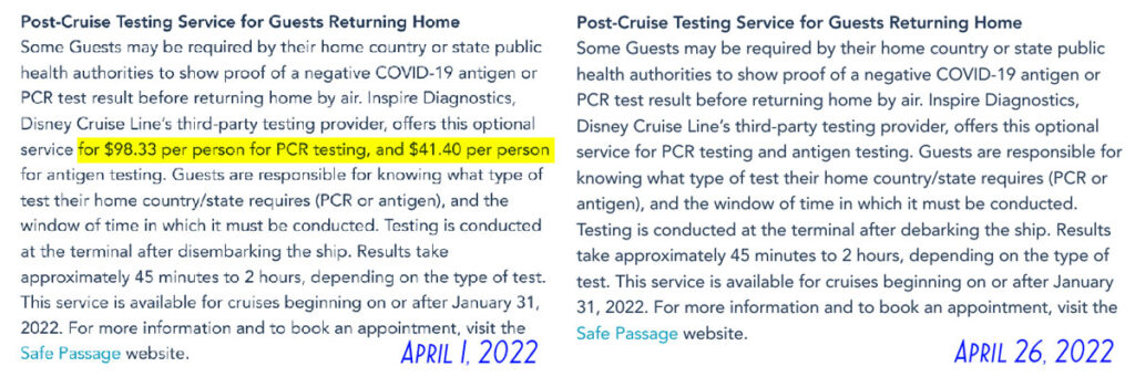 Know Before You Go Debarkation Day PostCruiseTesting 20220426