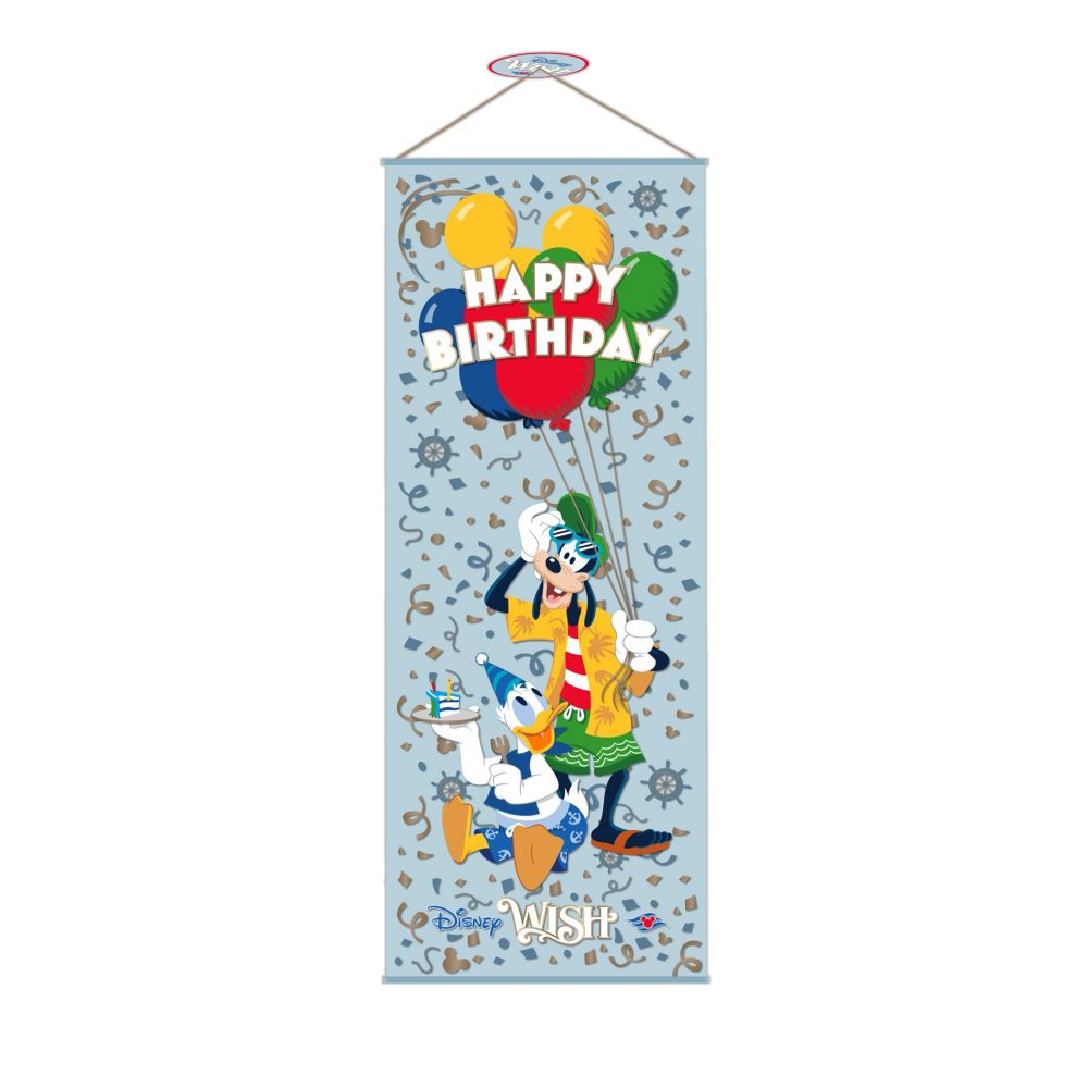 DCL Wish Celebration At Sea 1255 Happy Birthday Hanging Banner