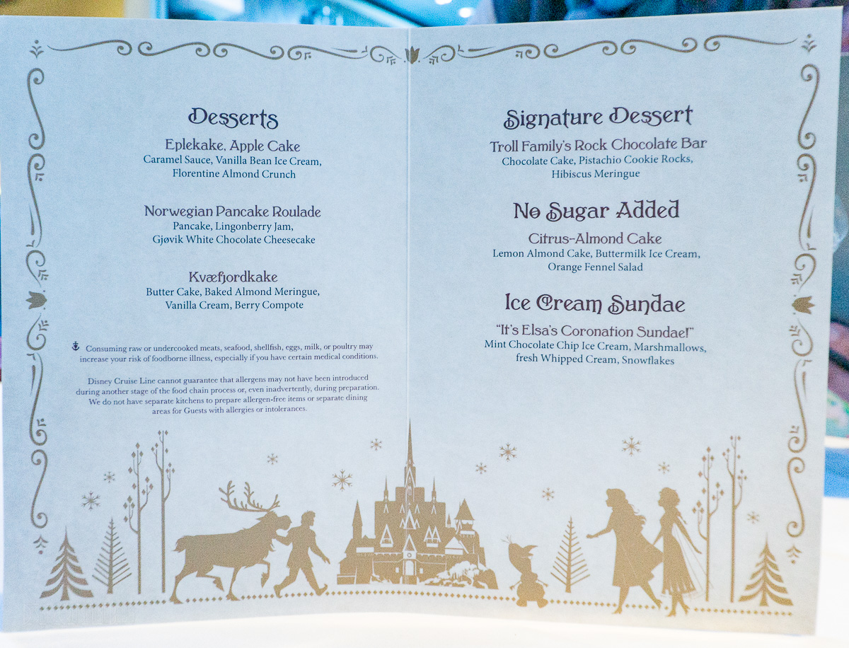 Disney Wish First Look at the Arendelle A Frozen Dining Adventure