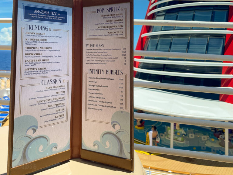 Disney Wish Menus Bars, Cafés, & Lounges • The Disney Cruise Line Blog