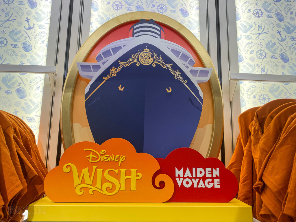 Disney Wish Merchandise Maiden Voyage Sign