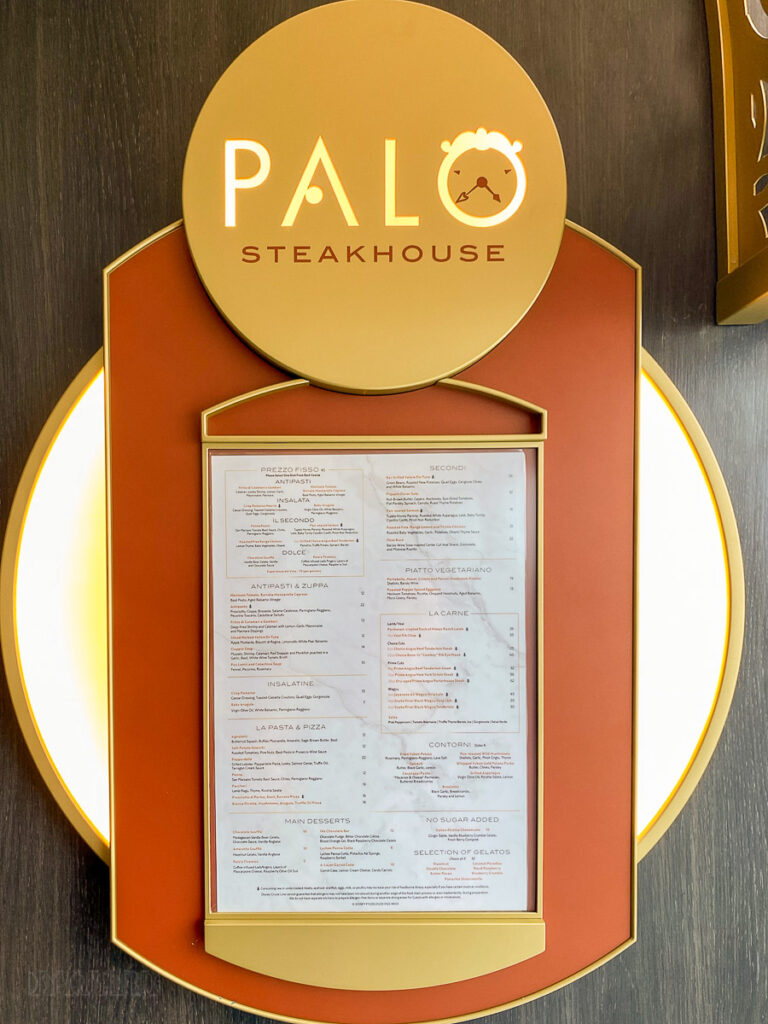Disney Wish PALO Steakhouse