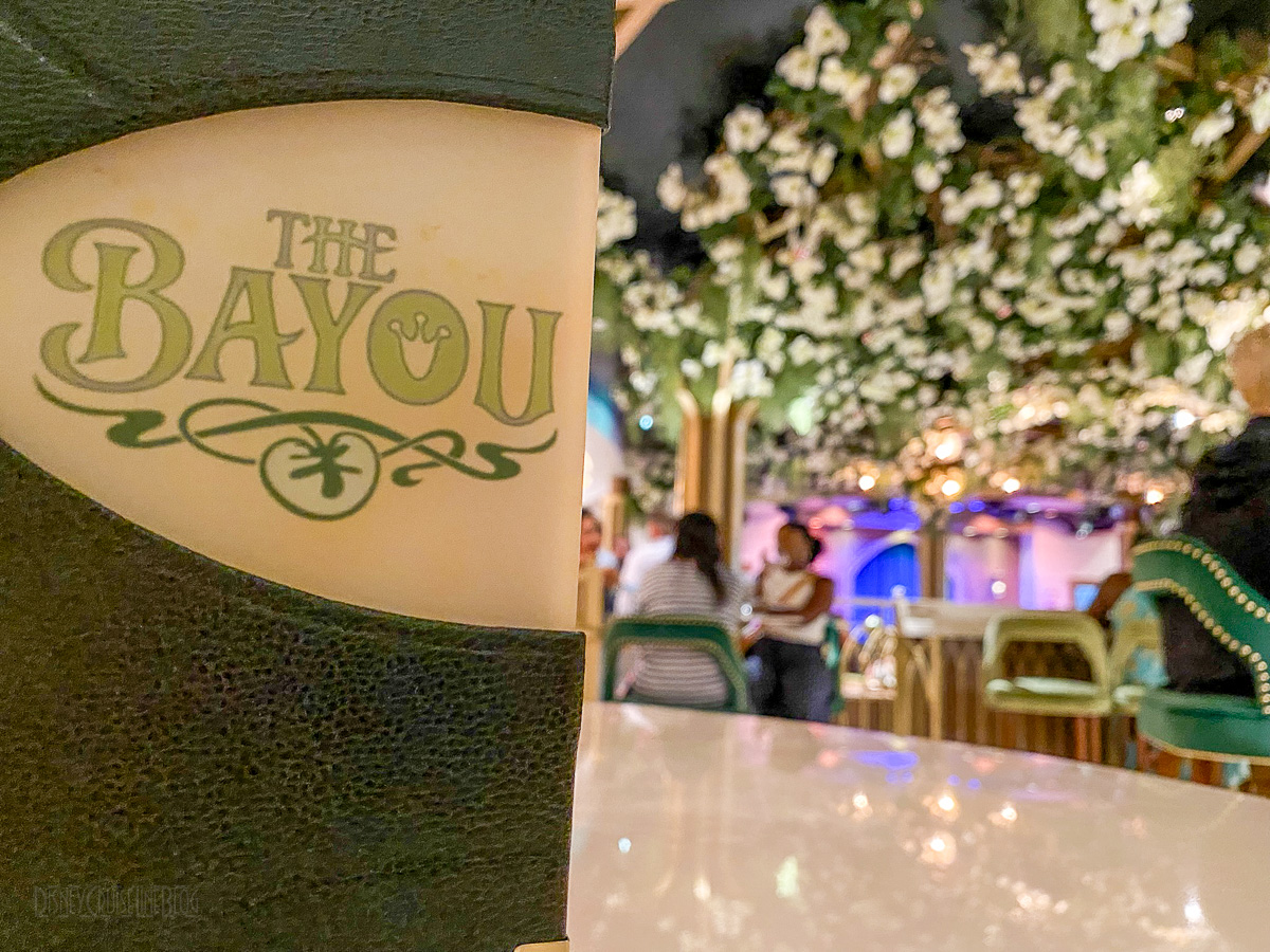 Disney Wish The Bayou Lounge Menu