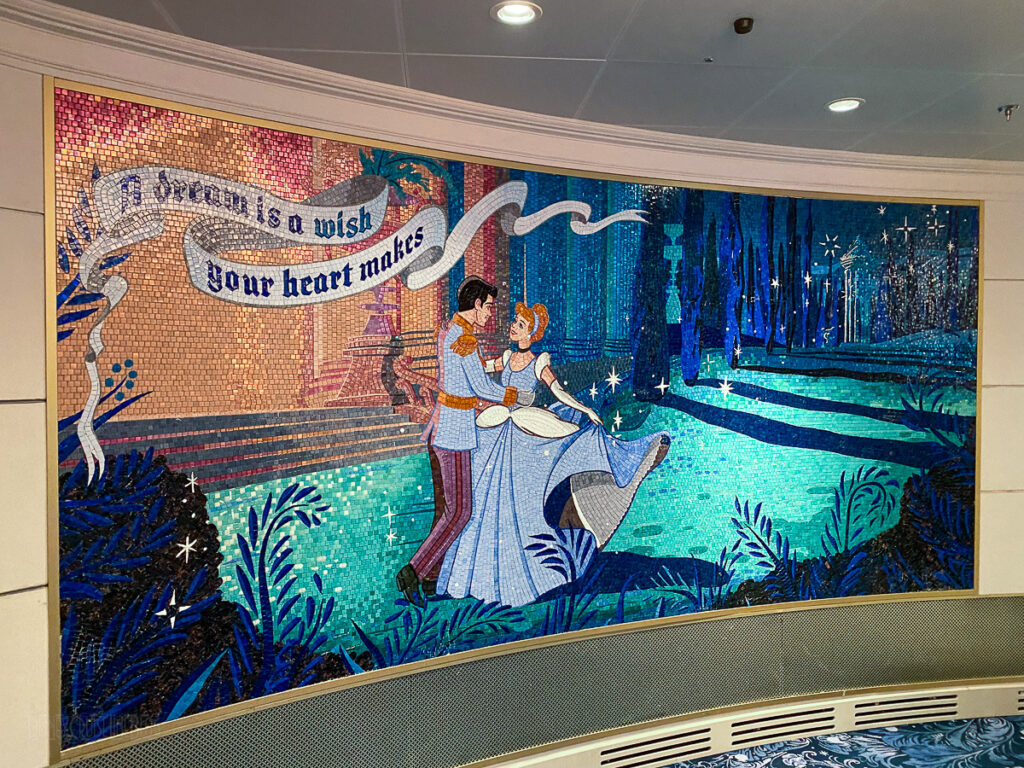 Wish Grand Hall Cinderella Mosiac Tile Mural