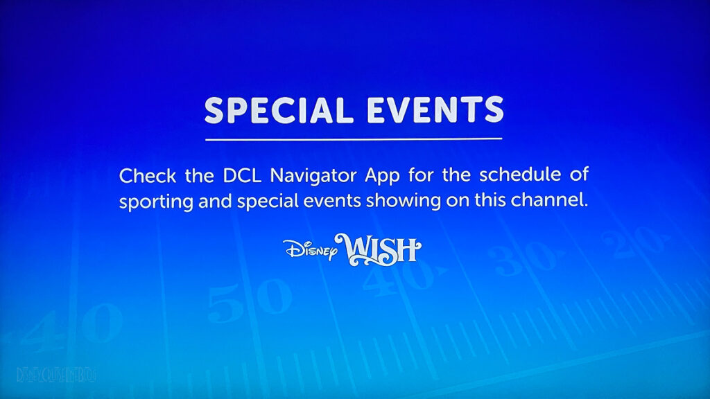 Wish Stateroom TV Special Events